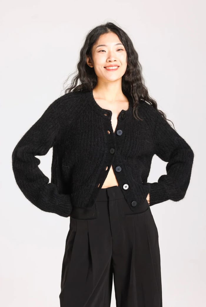 Knit Cardigan - Black image