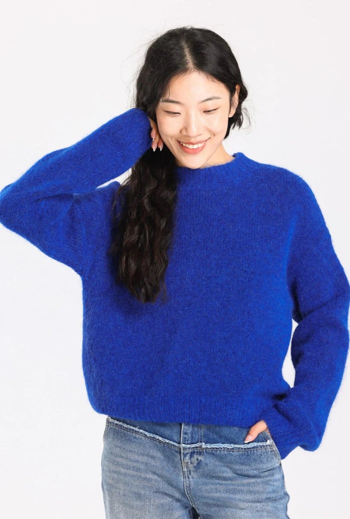 Basic Knit Jumper - Navy image