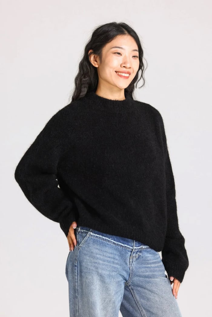 Basic Knit Jumper - Black image